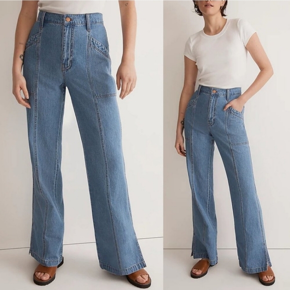 Madewell Relaxed Loose Flare Jeans Size 26 - Picture 3 of 13